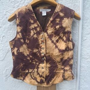 Tweeds Tie Dye Linen & Cotton Vest